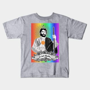 ST. JUDE THADDEUS - RAINBOW BACKGROUND Kids T-Shirt